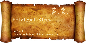 Privigyei Kinga névjegykártya